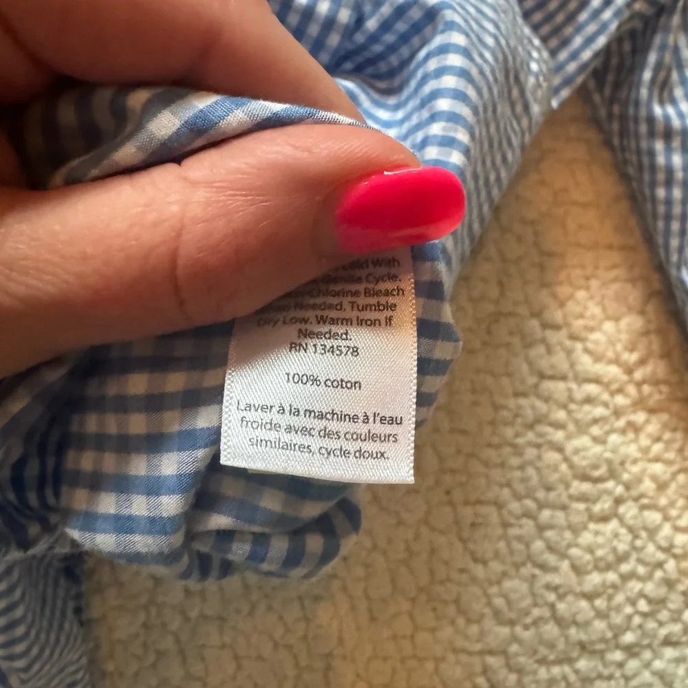 Boys Vineyard Vines Navy Checkered Button Down Shirt